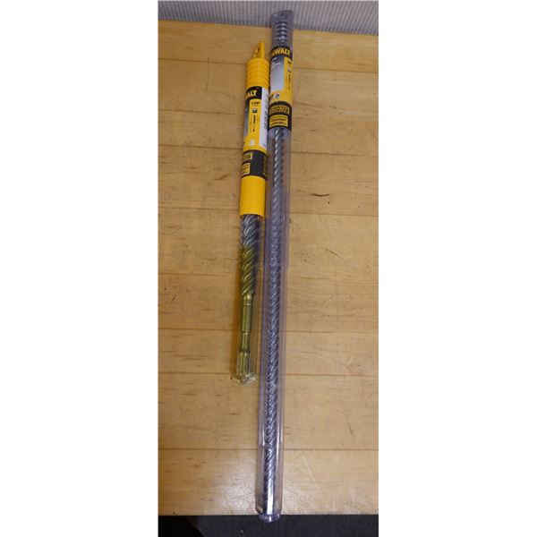 Qty 2 DeWalt Rotary Hammer Drill Bits, Misc Sizes New in Packages