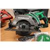 Image 11 : Qty 3 Circular Saws: Metabo HPT, SkilSaw Worm Drive & Makita w/ Charger & Bag, etc (used - works)