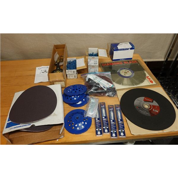 Multiple Norton Abrasive Discs, Guardian Cable SRL, Blades, Bosch Wood Bits, Grinder Cups, Hardware,