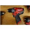 Image 6 : Qty 4 Milwaukee Power Tools: Hammer Drill Drivers, Impact Wrench, Caulk Gun, Chargers, Bags, etc (us
