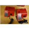 Image 2 : Milwaukee 2552-20 Stubby Impact Wrench, 2485-20 Right Angle Grinder, Chargers Open Box (used - works