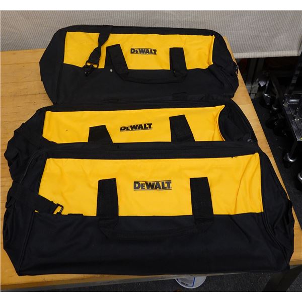 Qty 3 DeWalt Heavy-Duty Tool Bags w/ Zipper Close 24"L New