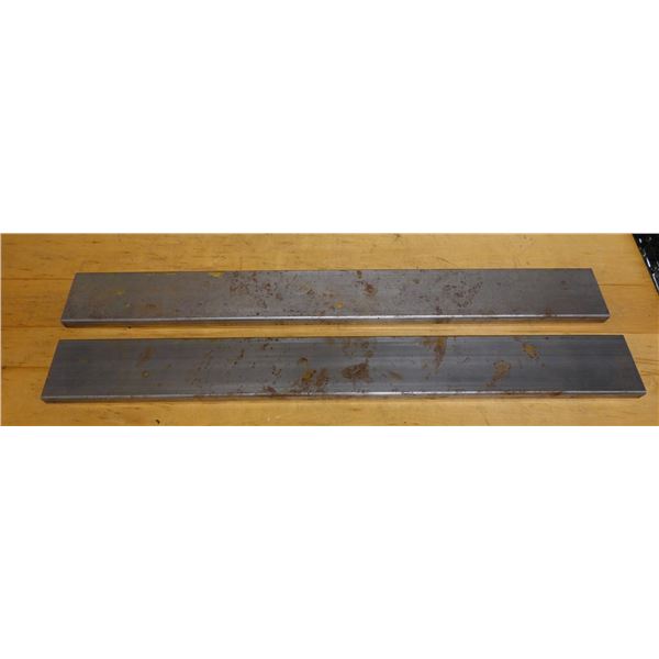 Qty 2 Rectangle Metal Tubes 36" x 4" x 1"H