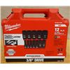 Image 1 : Milwaukee 49-66-7006 SAE 12-Pc. 3/8" Drive Impact Socket Kit New in Hard Case