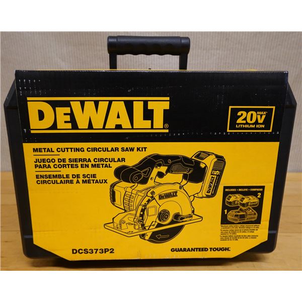 DeWalt DCS373P2 Metal Cutting Circular Saw Kit w/ 2 Batteries, Charger New in Hard Case