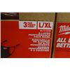 Image 4 : Qty 2 Boxes of 12 Milwaukee 48-73-4238 Black 3-Layer Face Masks New in Box