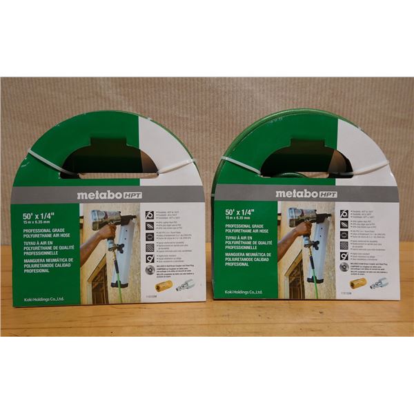 Qty 2 Metabo HPT 115155M Professional Grade Polyurethane 50' Air Hoses New in Packages