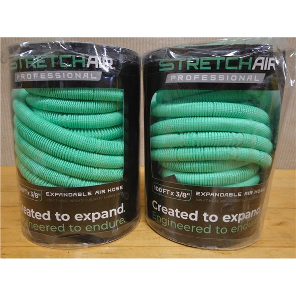 Qty 2 StretchAir Professional 100' Expandable Air Hose New in Package
