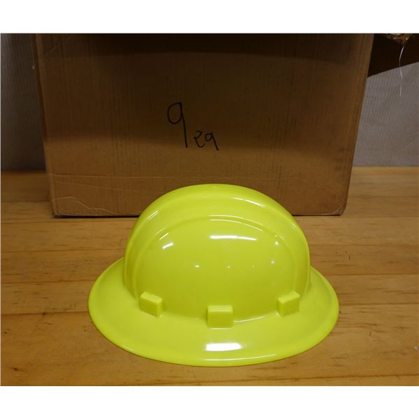 Qty 9 Yellow Construction Hard Hats New in Box