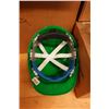 Image 8 : Qty Approx. 5 Black ERB Face Shields & 5 Green Helmets New in Box