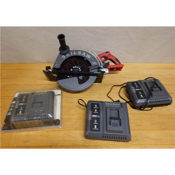 SkilSaw Worm Drive  True HVL Saw w/ 3 Chargers (condition unknown)