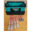 Image 1 : Qty 6 Milwaukee Sawzall Blade Multi-Packs, Misc Sizes New in Package & Makita Bag