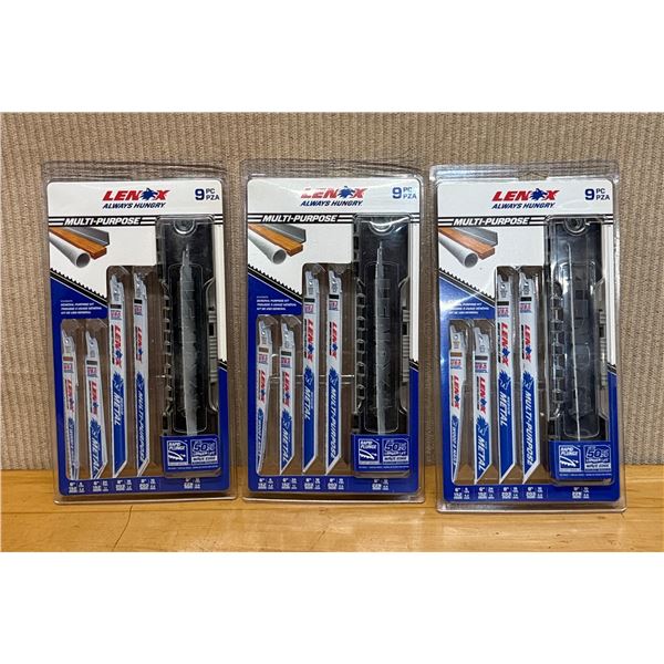 Qty 3 Lenox 121439KPE Reciprocating Saw Blade Kits