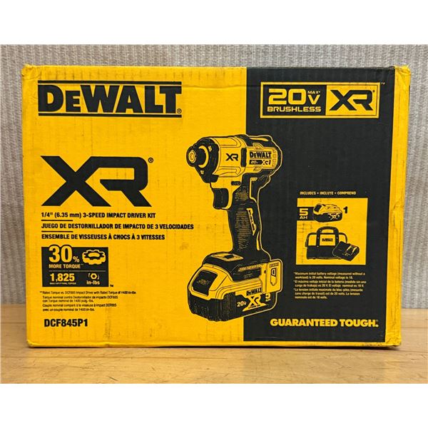 DeWalt DCF845P1 3-Speed Impact Driver Kit w/ Battery, Charger & Bag New in Box
