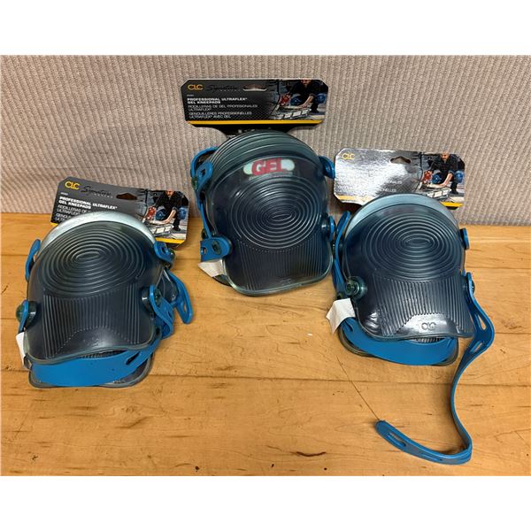 Qty 3 CLC G361 Professional Ultraflex Gel Kneepads New