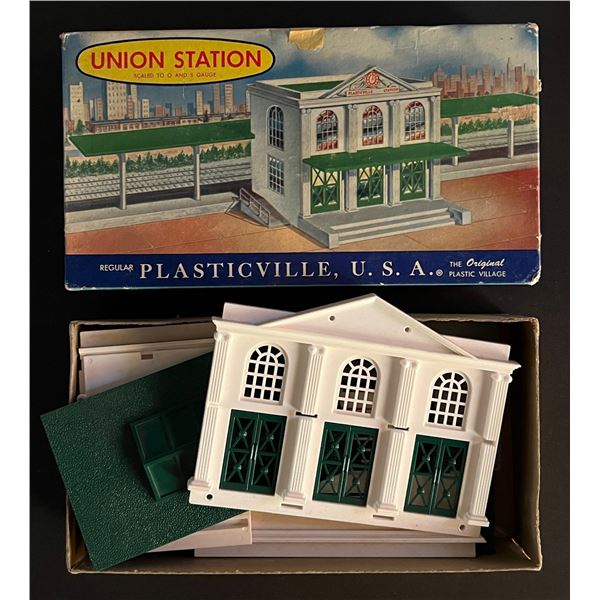 Plasticville U.S.A. Union Station model kit circa 1956