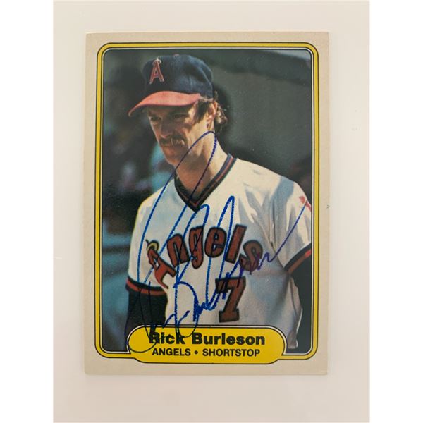 Rick Burleson signed baseball card