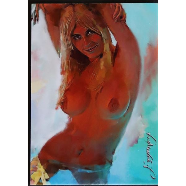 Playboy Playmate Liv Lindeland Trading Card Artist Edward Vela Signed -RARE