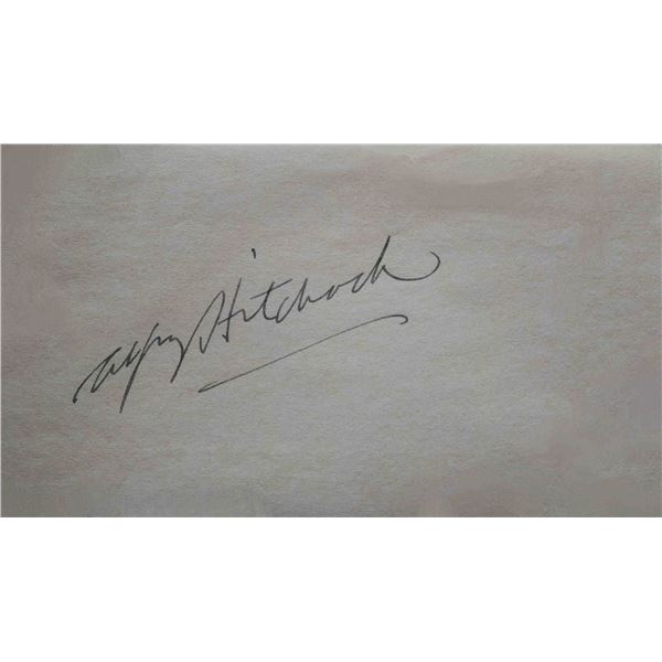 Alfred Hitchcock signature slip