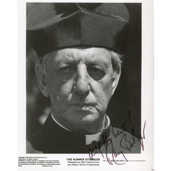 Ray Bolger signed The Runner Stumbles photo