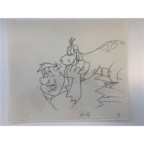 The Flintstones original hand drawn artwork for cartoon