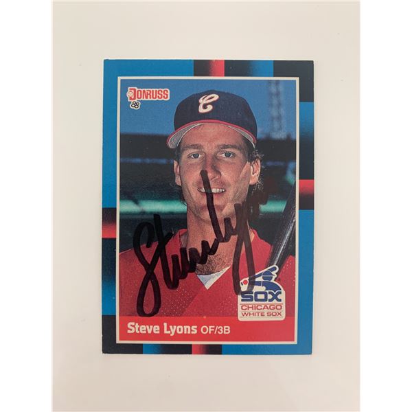 Steve Lyons signed baseball card