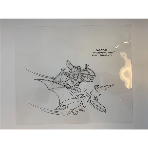 The Flintstones original hand drawn artwork for cartoon