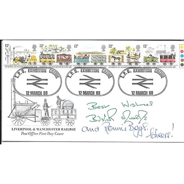 The Great Train Robbers Buster & BIGGS, Ronnie EDWARDS Signed First Day Cover