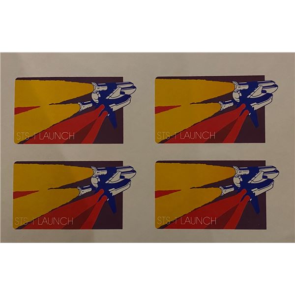 1981 STS-1 NASA Columbia Space Shuttle Transportation vintage decal