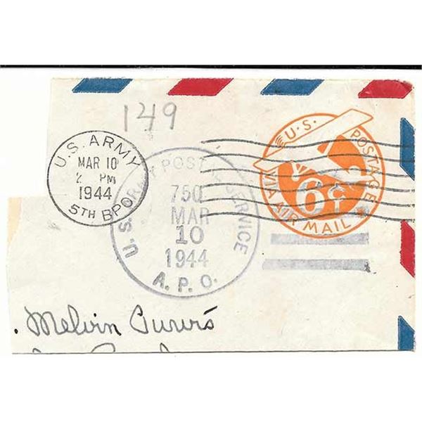 Fbi Agent Who Captured John Dillinger Melvin Purvis Signed Envelope