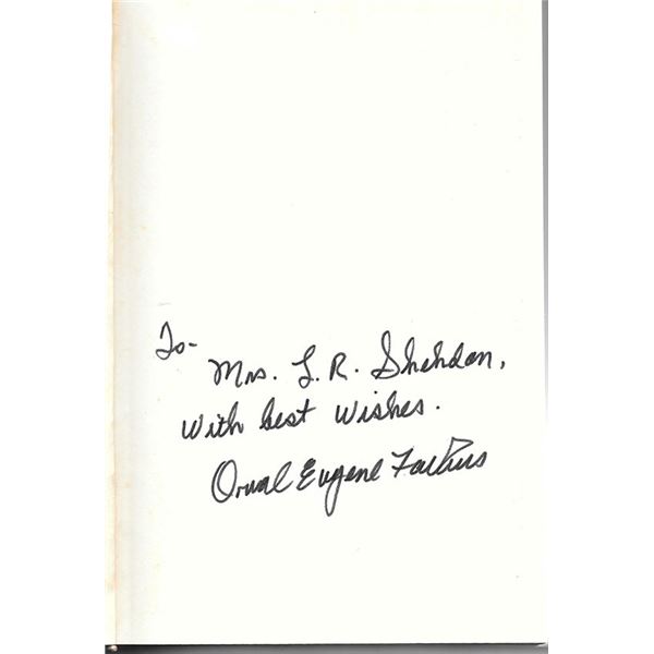 Arkansas Governor Orval FAUBUS Signed Book