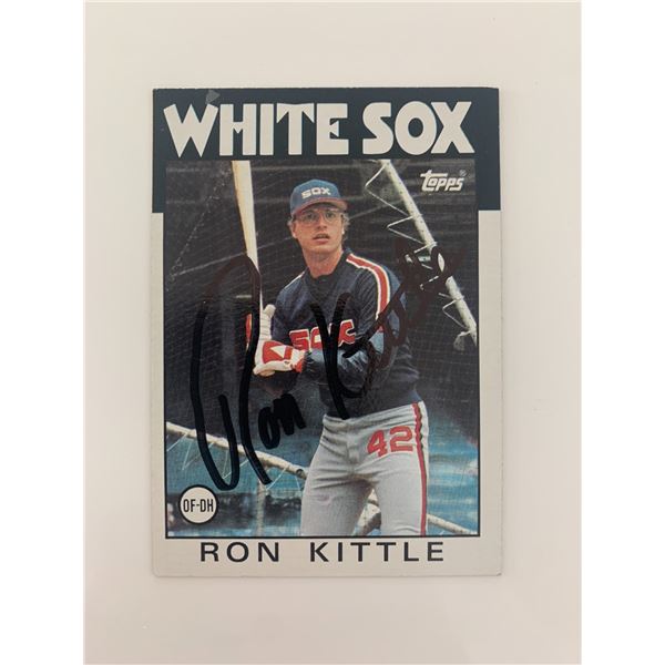 Ron Kittle signed baseball card