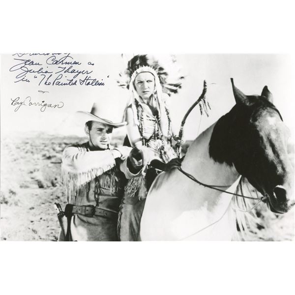 The Painted Stallion Jean Carmen (Julia Thayer) and Ray Corrigan signed movie photo