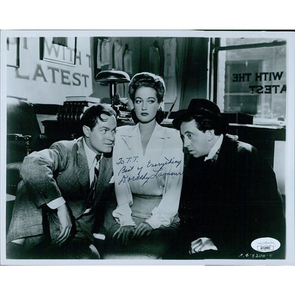 They Got Me Covered Dorothy Lamour  signed photo. JSA Authenticated