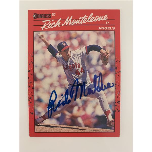 Rick Monteleone signed baseball card