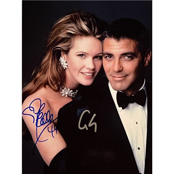 Elle Macpherson and George Clooney Signed Photo