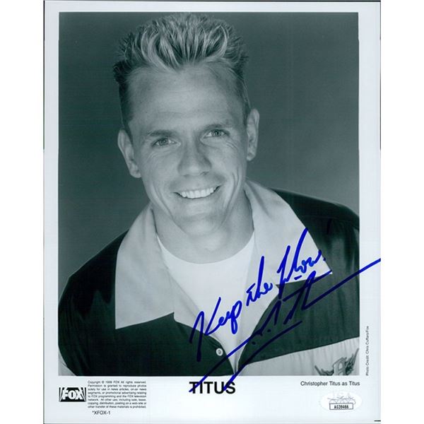 Actor Christopher Titus signed photo. JSA Authenticated