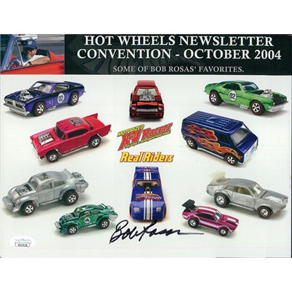 Hot Wheels designer Bob Rosas signed photo. JSA Authenticated
