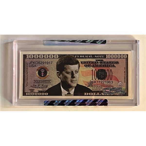 US President John F Kennedy Limited Edition Encapsulated Collectible Bill