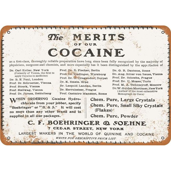 The Merits of Cocaine Reprint Poster