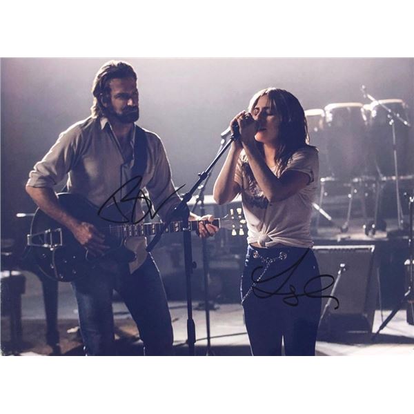 A Star is Born Bradley Cooper and Lady Gaga facsimile signed movie photo