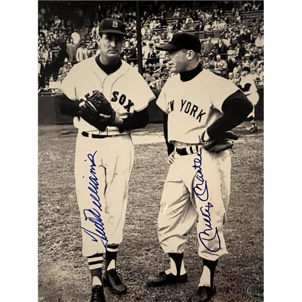 Mickey Mantle and Ted Williams facsimile signed photo