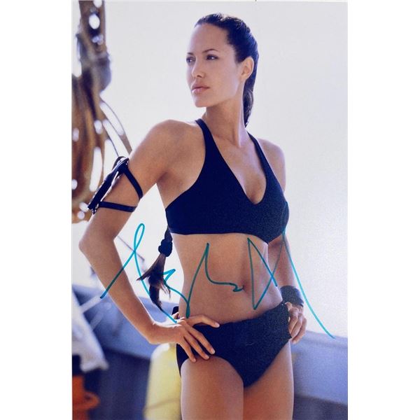 Lara Croft: Tomb Raider Angelina Jolie facsimile signed movie photo