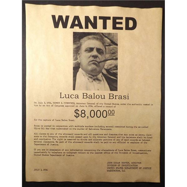 Luca Brasi Wanted Poster-Reprint