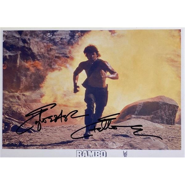 Rambo First Blood Sylvester Stallone facsimile signedphoto