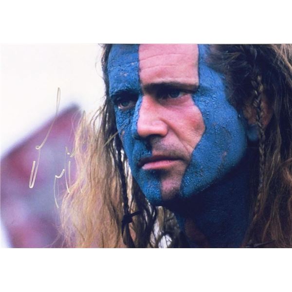 Braveheart Mel Gibson facsimile signed movie photo