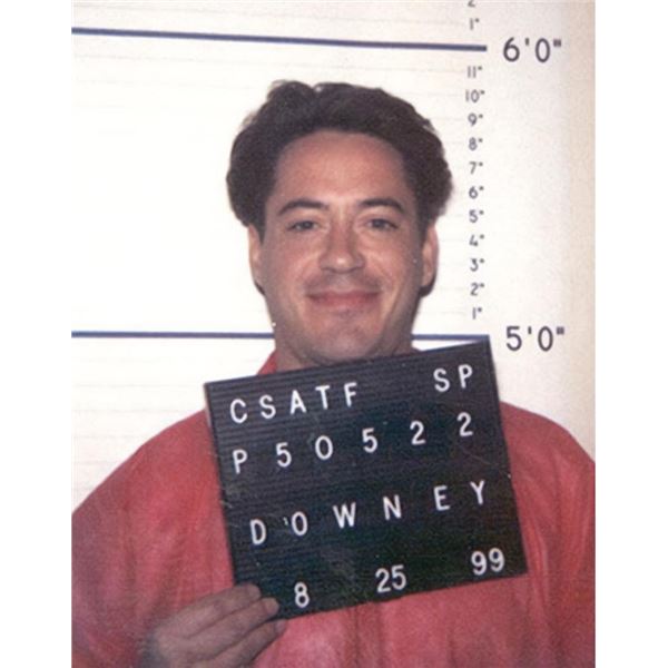 Robert Downey Jr. Reprint Mugshot