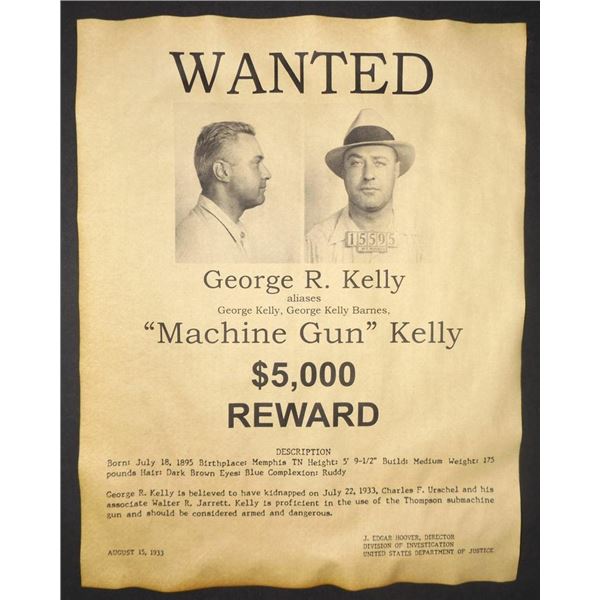 Machine Gun Kelly Wanted Poster- reprint