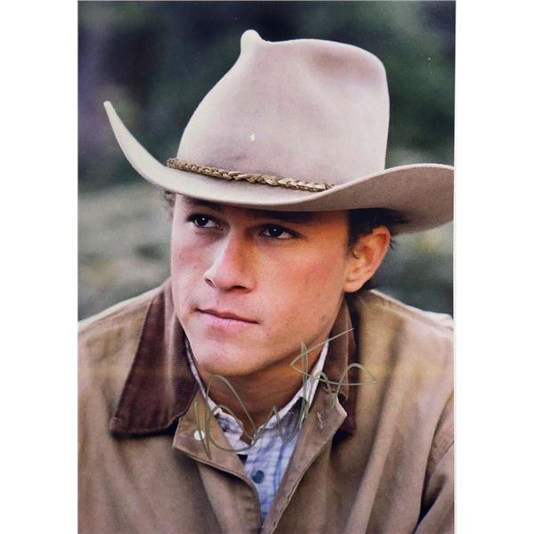 Brokeback Mountain Heath Ledger facsimile signed movie photo