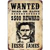 Image 1 : Jesse James Wanted Poster Reprint